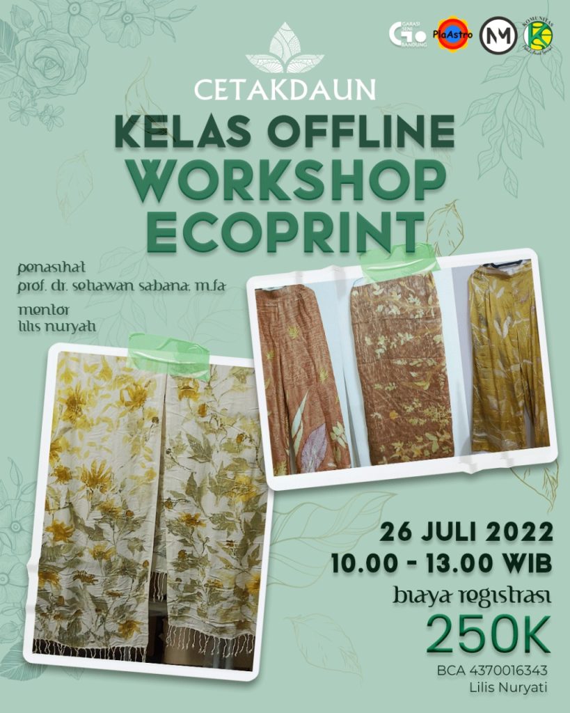 kelas offline eco print cetak daun